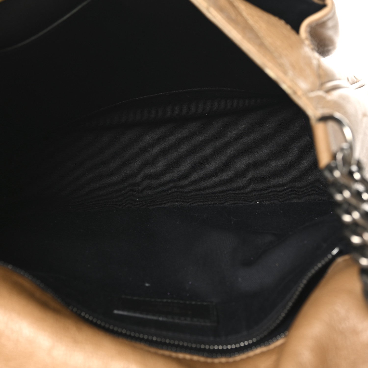 Saint Laurent Crinkled Calfskin Matelasse Monogram Medium Niki Chain Satchel Caramel 5 of 10