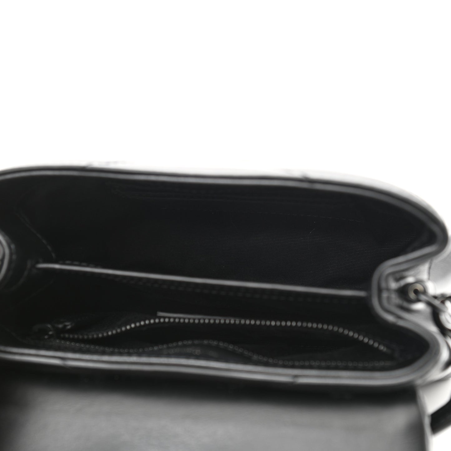 Calfskin Y Quilted Monogram Toy Loulou Crossbody Bag Black
