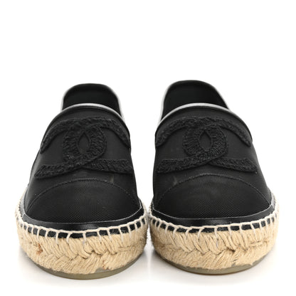 Chanel Mesh Grosgrain CC Espadrilles 36 Black 3 of 10