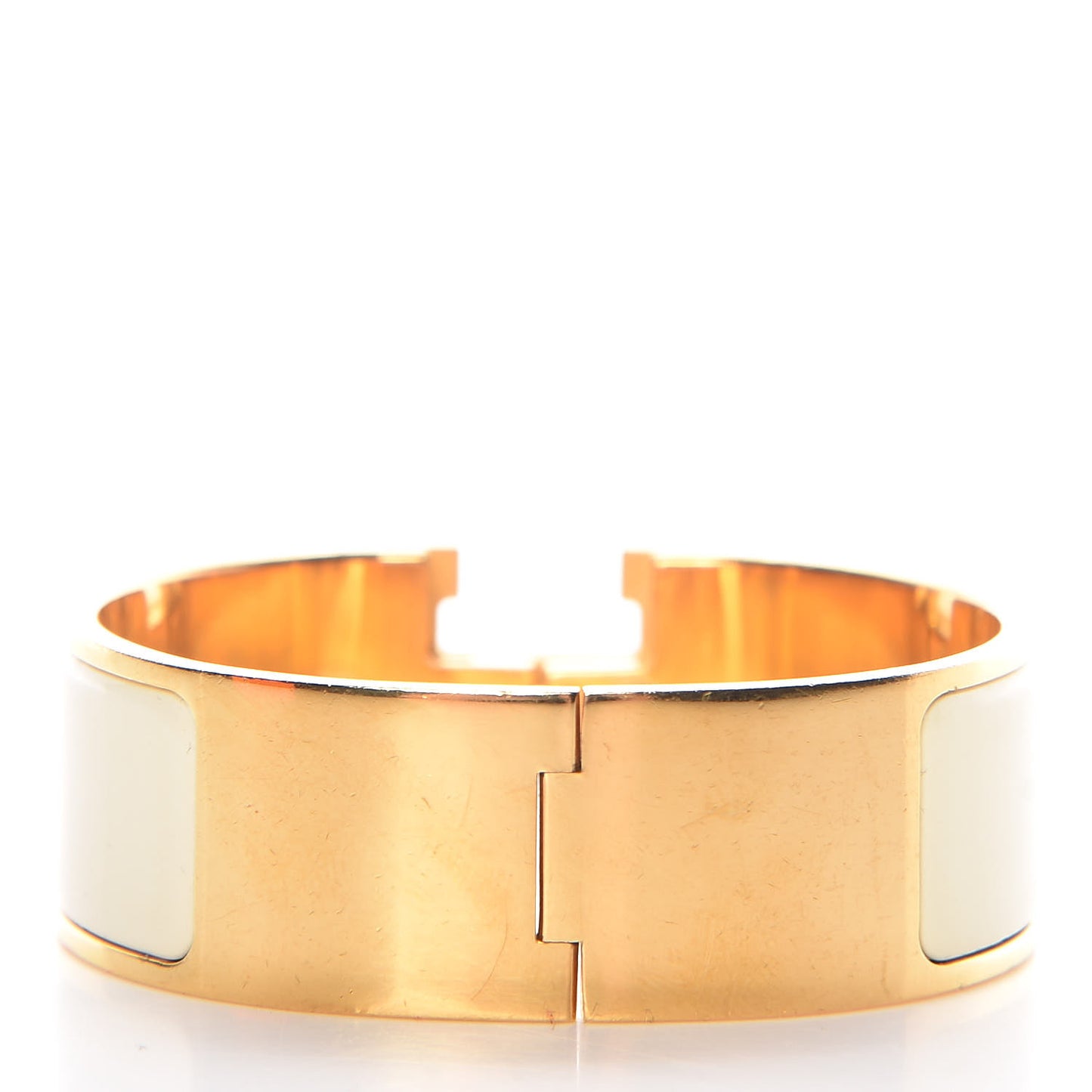 Enamel Wide Clic Clac H Bracelet PM Craie