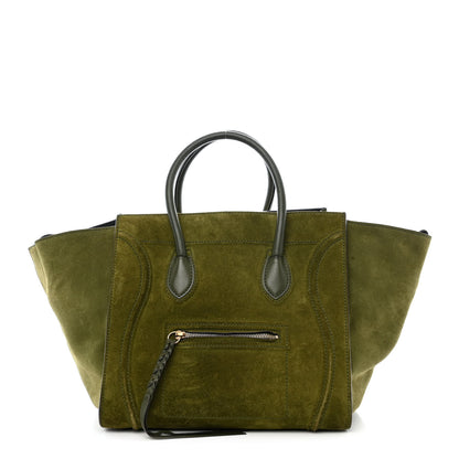 Celine Suede Small Phantom Luggage Green 1 of 16