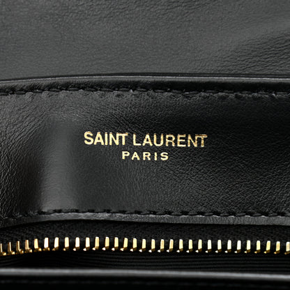 Saint Laurent Calfskin Y Quilted Monogram Toy Loulou Crossbody Bag Black 6 of 12