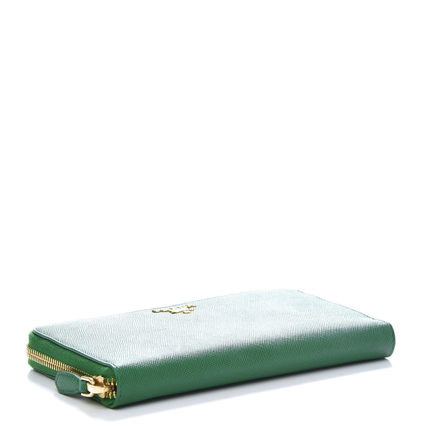 Saffiano Multicolor Zip Around Wallet Verde Cobalt