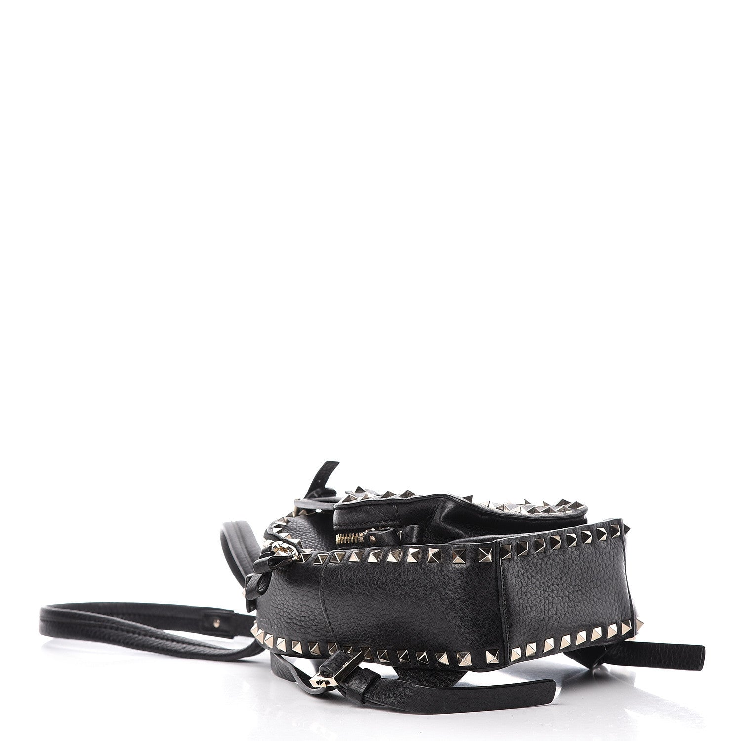 Valentino Garavani Pebbled Calfskin Mini Rockstud Backpack Black 4 of 10