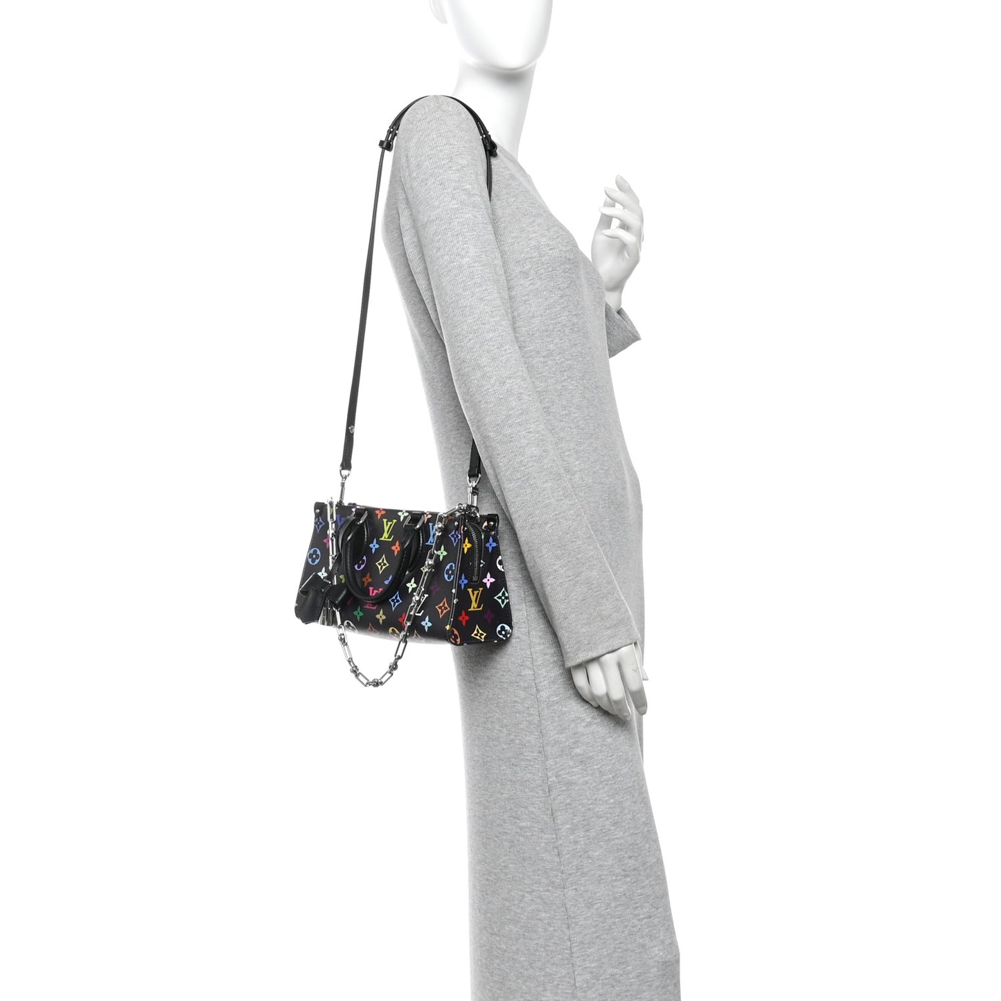 LV X TM Monogram Multicolor OnTheGo East West Black