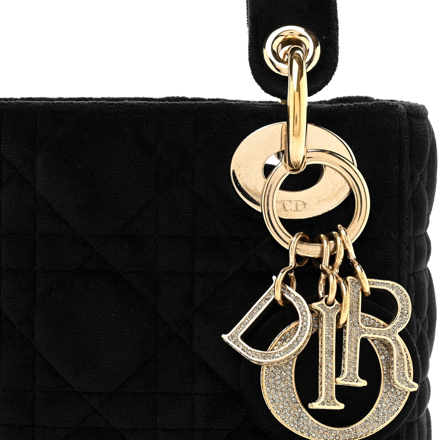 Christian Dior Velvet Mini Lady Dior Black 8 of 10