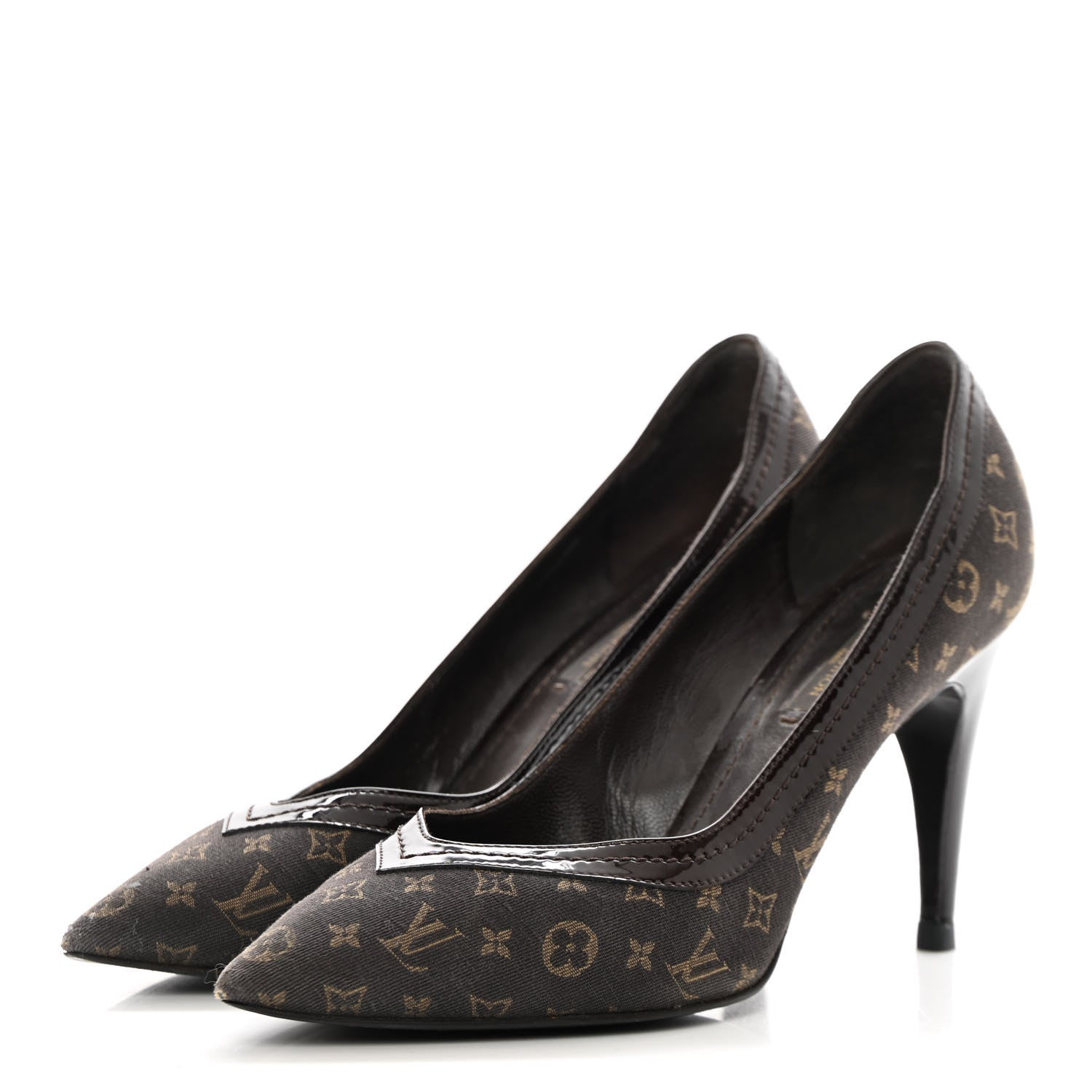 Louis Vuitton Mini Monogram Luxembourg Pumps 37 Brown 3 of 15