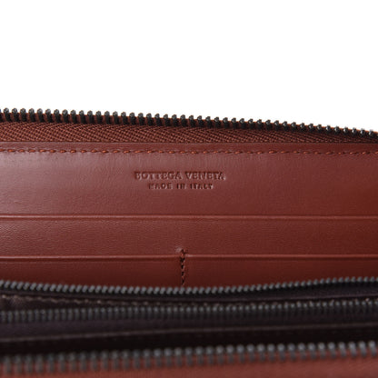 Bottega Veneta Nappa Intrecciato Zip Around Wallet Rust 6 of 6