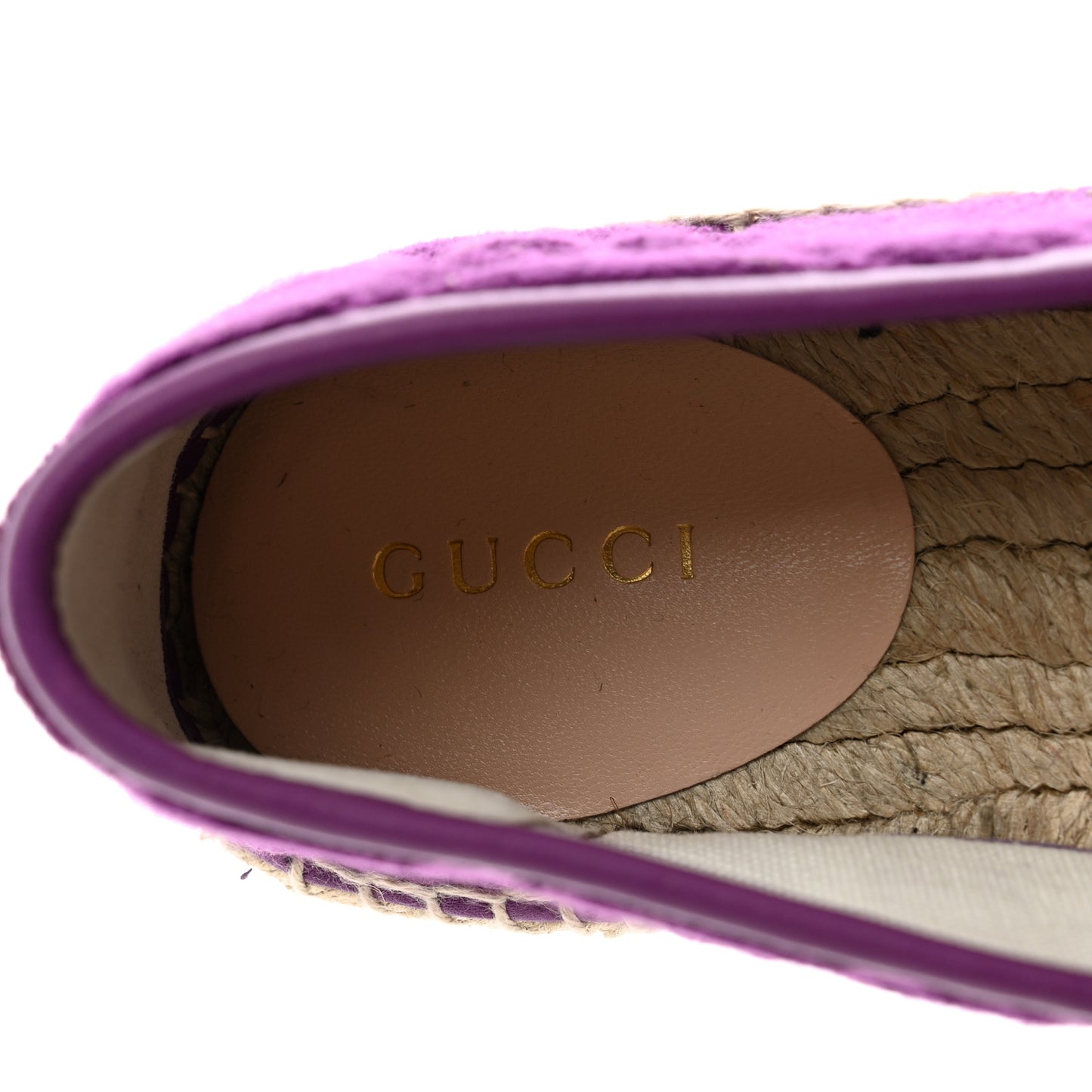 Terry Cloth GG Monogram Espadrilles 36 Purple