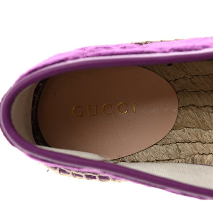 Gucci Terry Cloth GG Monogram Espadrilles 36 Purple 7 of 9
