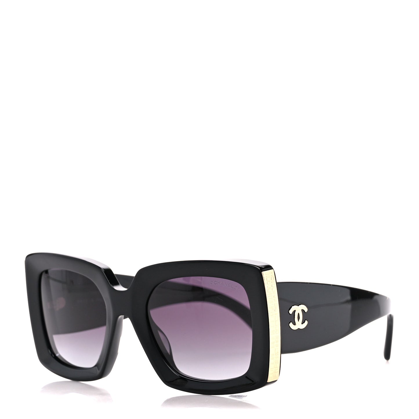 Acetate Rectangle Sunglasses 5435 Black