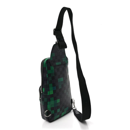 Louis Vuitton Damier Graphite Pixel Avenue Sling Backpack Vert 3 of 9