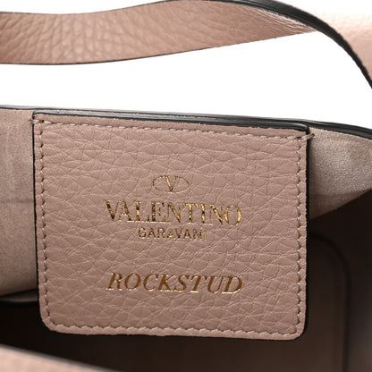 Valentino Garavani Pebbled Calfskin Small Rockstud Crossbody Tote Poudre 6 of 11