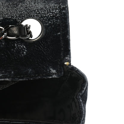 Chanel Velvet Quilted East West Flap Black 9 of 12