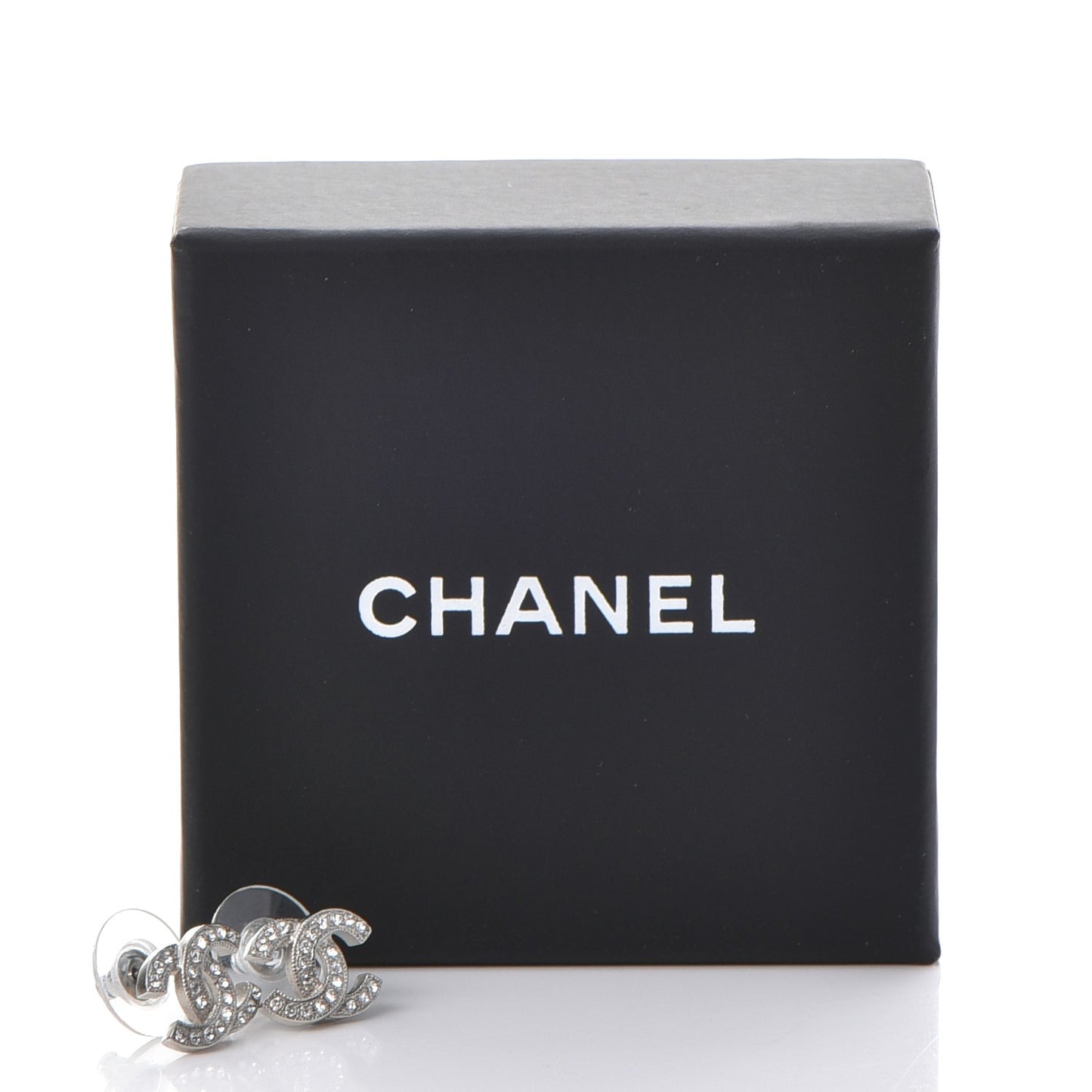 Crystal CC Earrings Silver