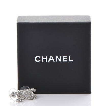 Chanel Crystal CC Earrings Silver 6 of 6