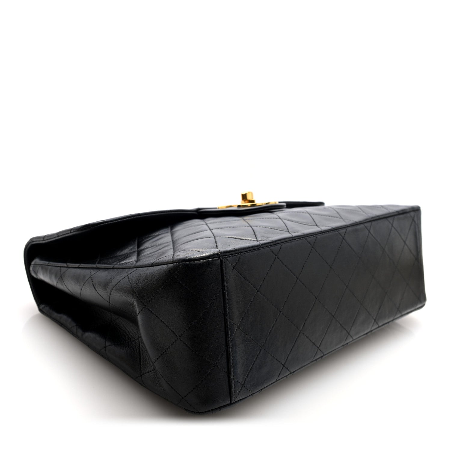 Chanel Lambskin Quilted XL Jumbo Single Flap Black 4 of 10