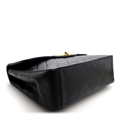 Chanel Lambskin Quilted XL Jumbo Single Flap Black 4 of 10