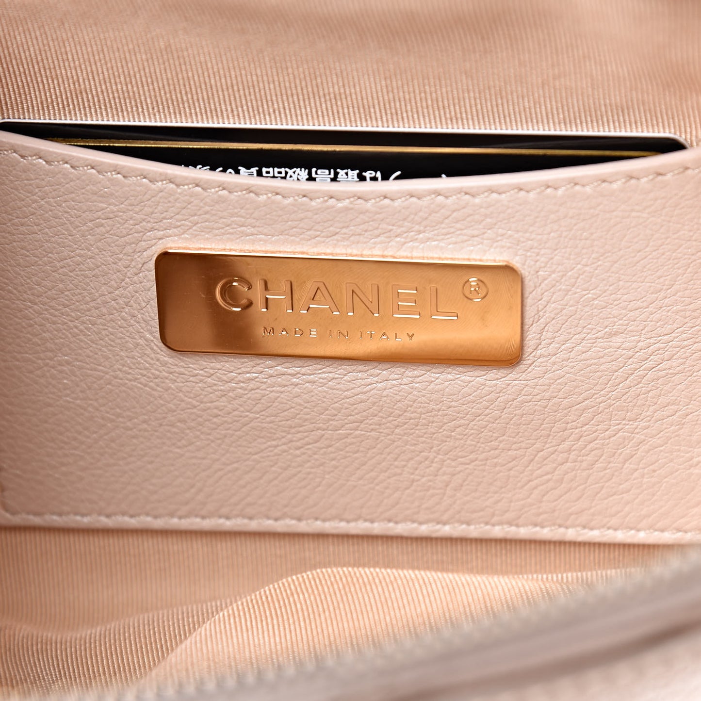 Iridescent Calfskin Quilted All About Waist Belt Bag Beige