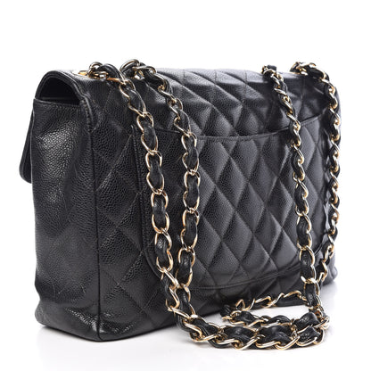 Chanel Caviar Quilted Jumbo Single Flap Black 4 of 15