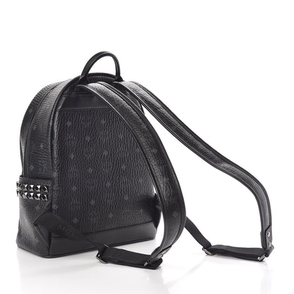 MCM Visetos Small Side Stud Stark Backpack Black 3 of 10