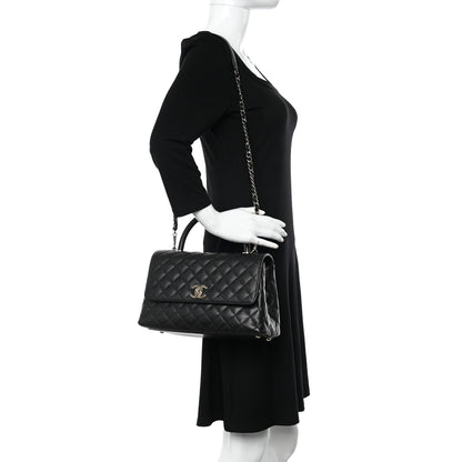 Chanel Caviar Quilted Small Coco Handle Flap Black 2 of 11
