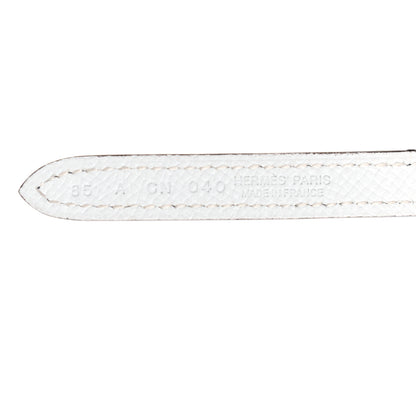 Hermes Epsom 13mm Belt Strap 85 White Colvert 3 of 5