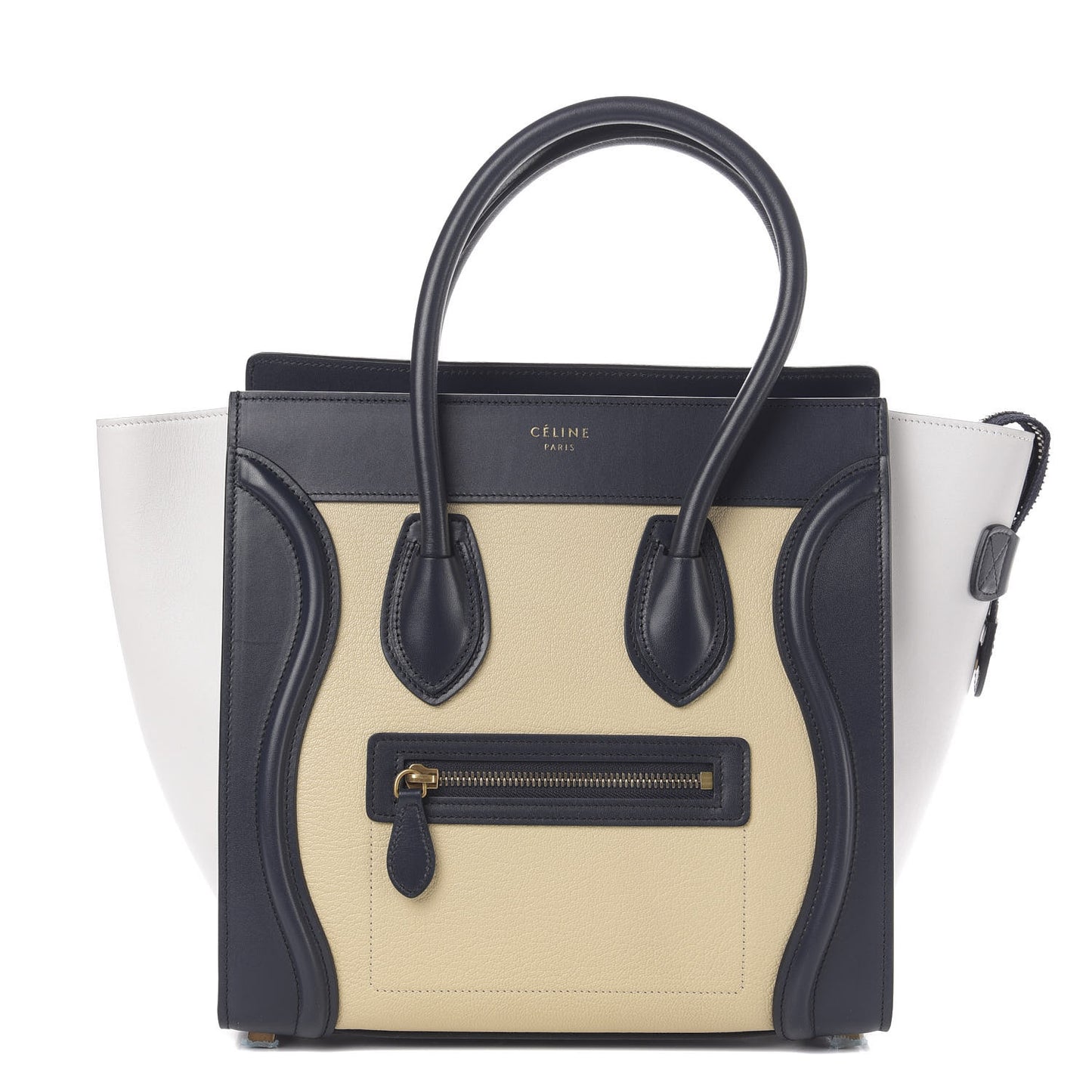 Goatskin Smooth Calfskin Micro Tri-Color Luggage Firefly
