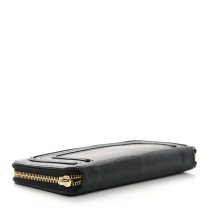 Chloe Grained Calfskin Marcie Long Zip Around Wallet Black 4 of 13