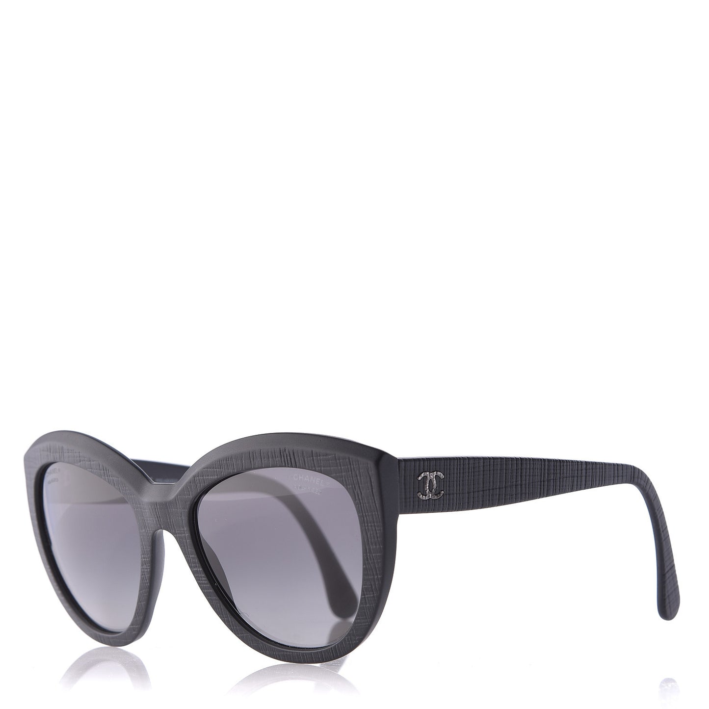 Tweed Effect CC Polarized Butterfly Signature Sunglasses 5332 Black
