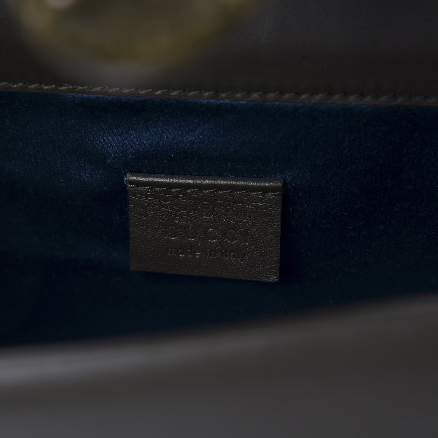 Velvet Moon Calfskin Crystal GG Monogram Small Dionysus Shoulder Bag Dark Olive Rose Gold