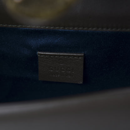 Gucci Velvet Moon Calfskin Crystal GG Monogram Small Dionysus Shoulder Bag Dark Olive Rose Gold 7 of 9