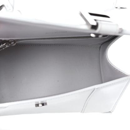 Balenciaga Shiny Box Calfskin Small Hourglass Top Handle Bag White 5 of 20