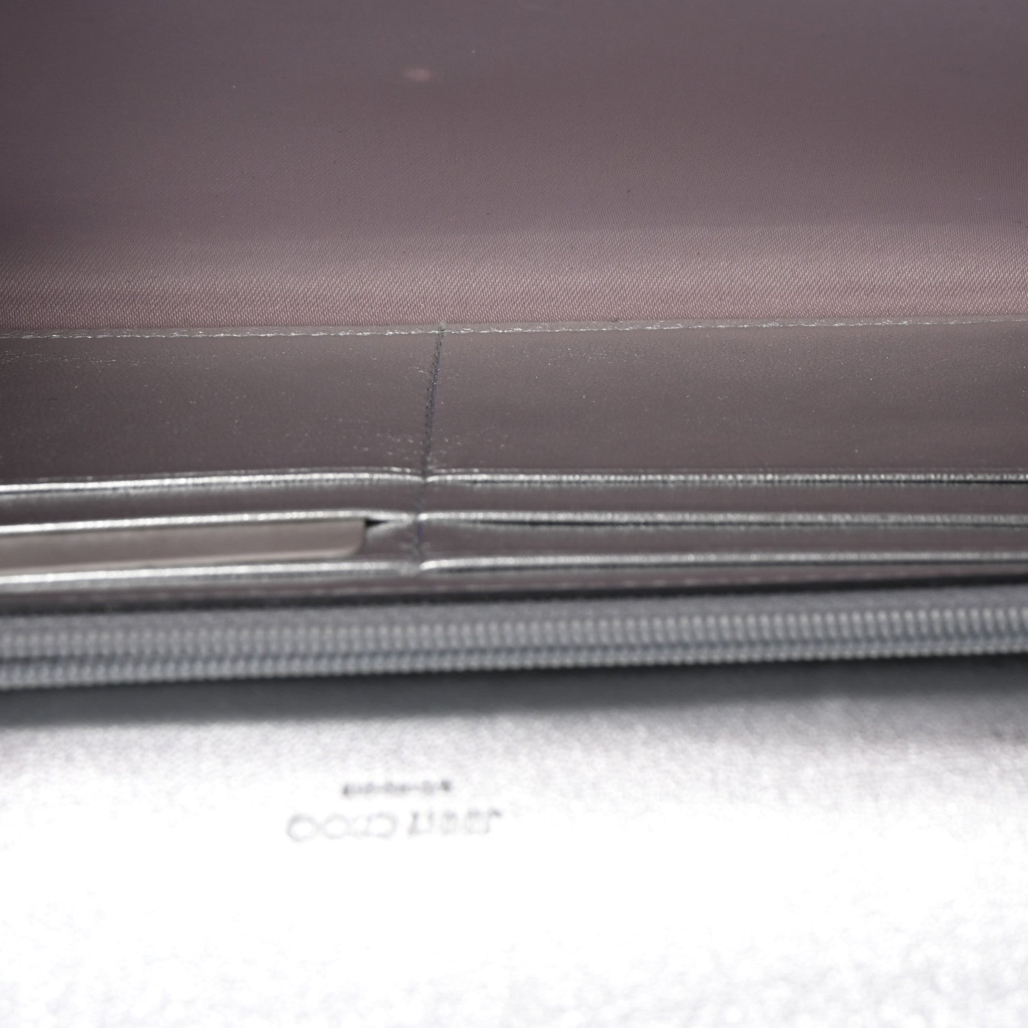 Jimmy Choo Metallic Patent Milla Wallet on Chain Silver 5 of 11