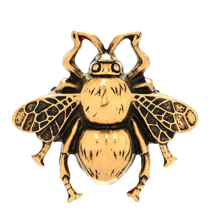 Gucci Metal Enamel Bee Ring S Aged Gold 1 of 4