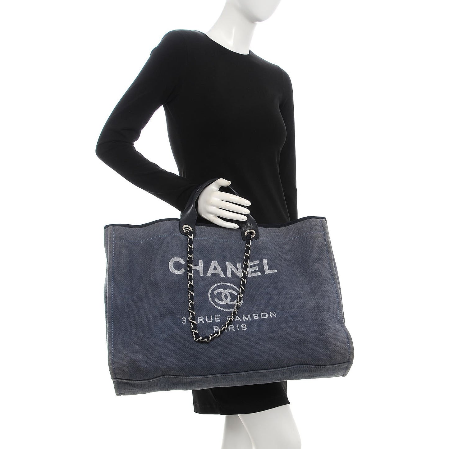 Canvas Extra Large Deauville Tote Blue