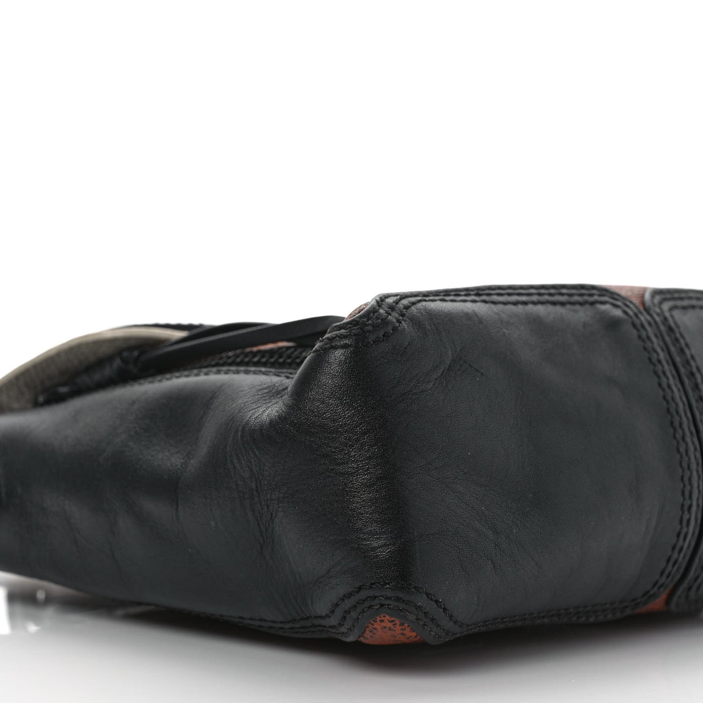Textured Calfskin Mini Colorblock Pashli Satchel Copper