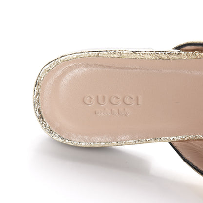 Gucci Galassia Womens GG Marmont Fringe Slippers 35.5 Platino 7 of 9