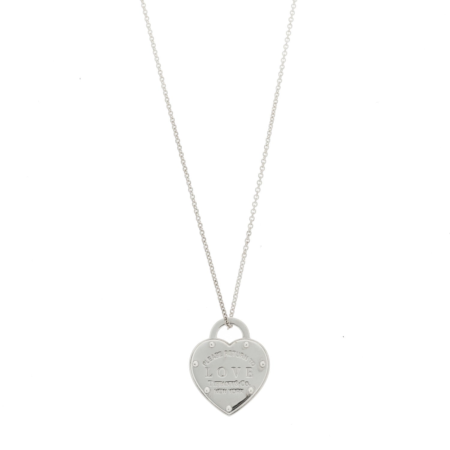 Tiffany Sterling Silver Return To Tiffany Love Pendant Necklace 1 of 6