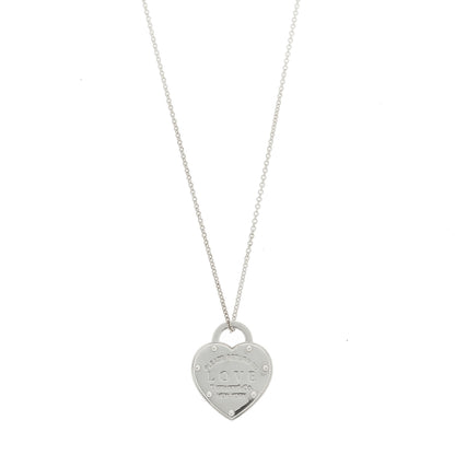 Tiffany Sterling Silver Return To Tiffany Love Pendant Necklace 1 of 6