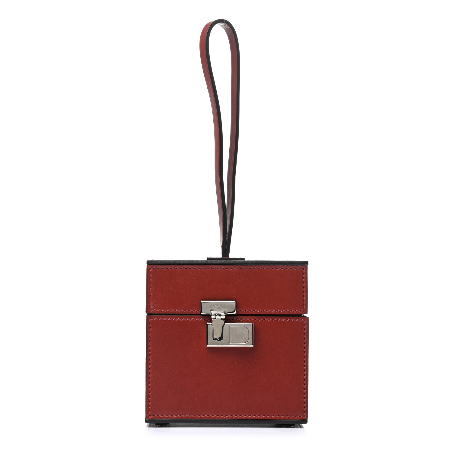 Moynat Calfskin Mini Vanity Case Clutch Scarlet Red 1 of 10