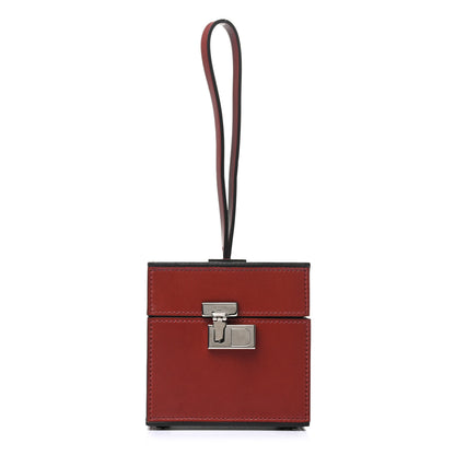 Moynat Calfskin Mini Vanity Case Clutch Scarlet Red 1 of 10