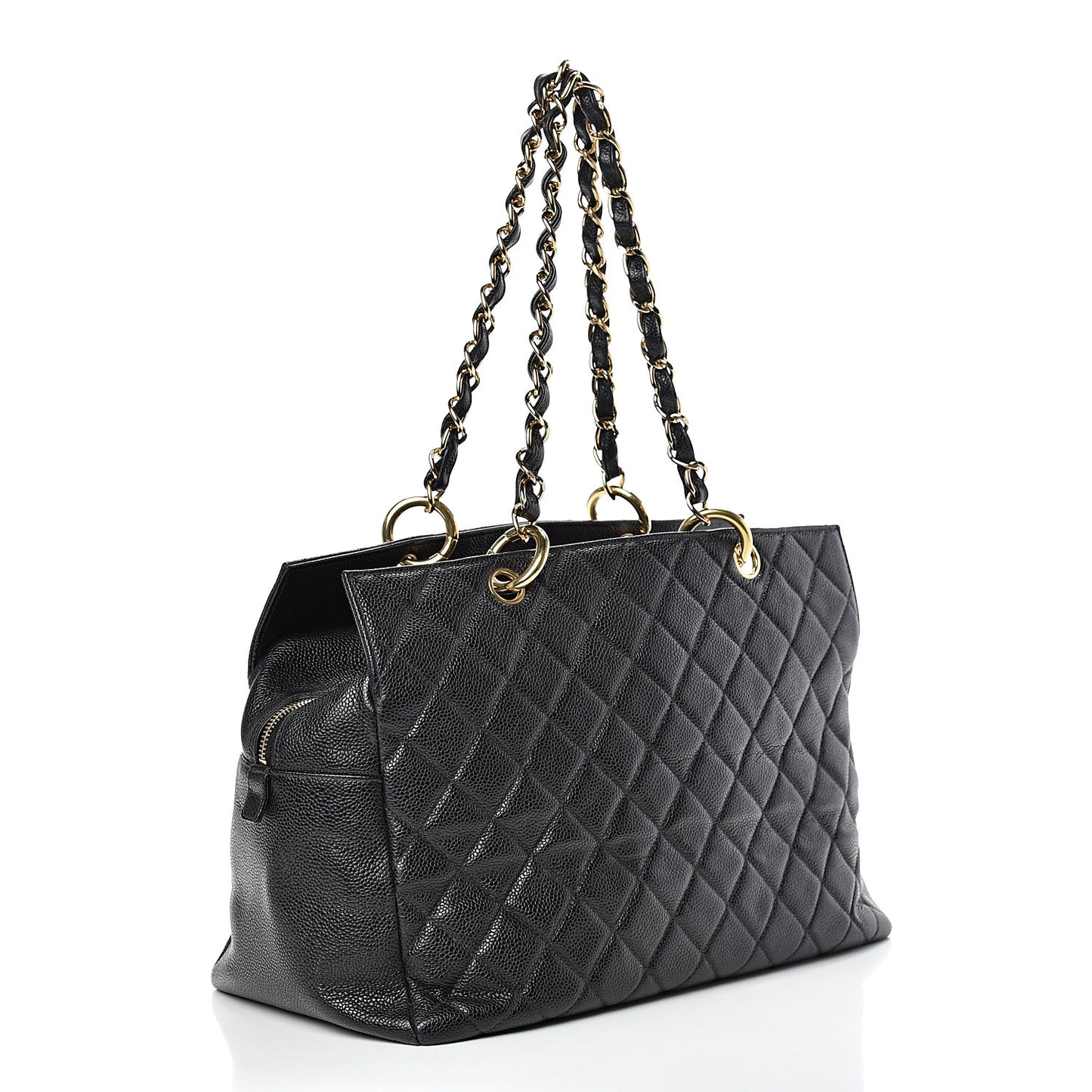 Caviar Quilted Grand Timeless Tote GTT Black