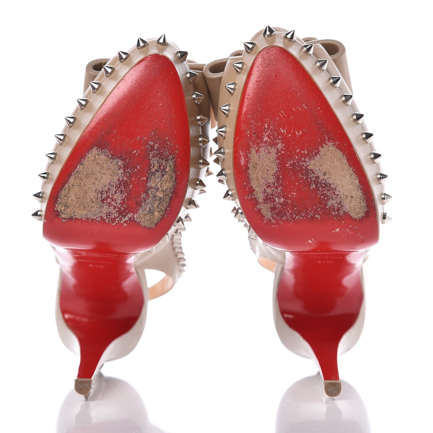 Christian Louboutin Calfskin Lady Clou Spikes VIP 150 Pumps 41.5 Beige 7 of 12