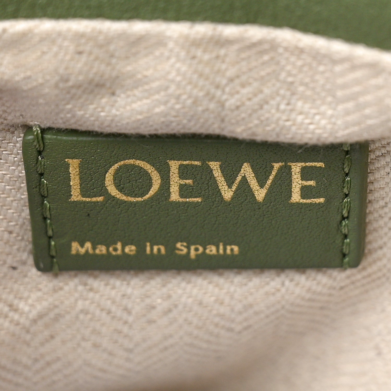 Loewe Jacquard Anagram Calfskin Herbarium Embroidered Flamenco Knot Clutch Avocado Green 6 of 9