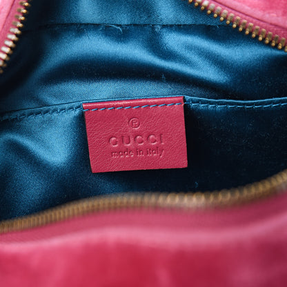 Gucci Velvet Matelasse Small GG Marmont Chain Shoulder Bag Light Raspberry Rose 6 of 11