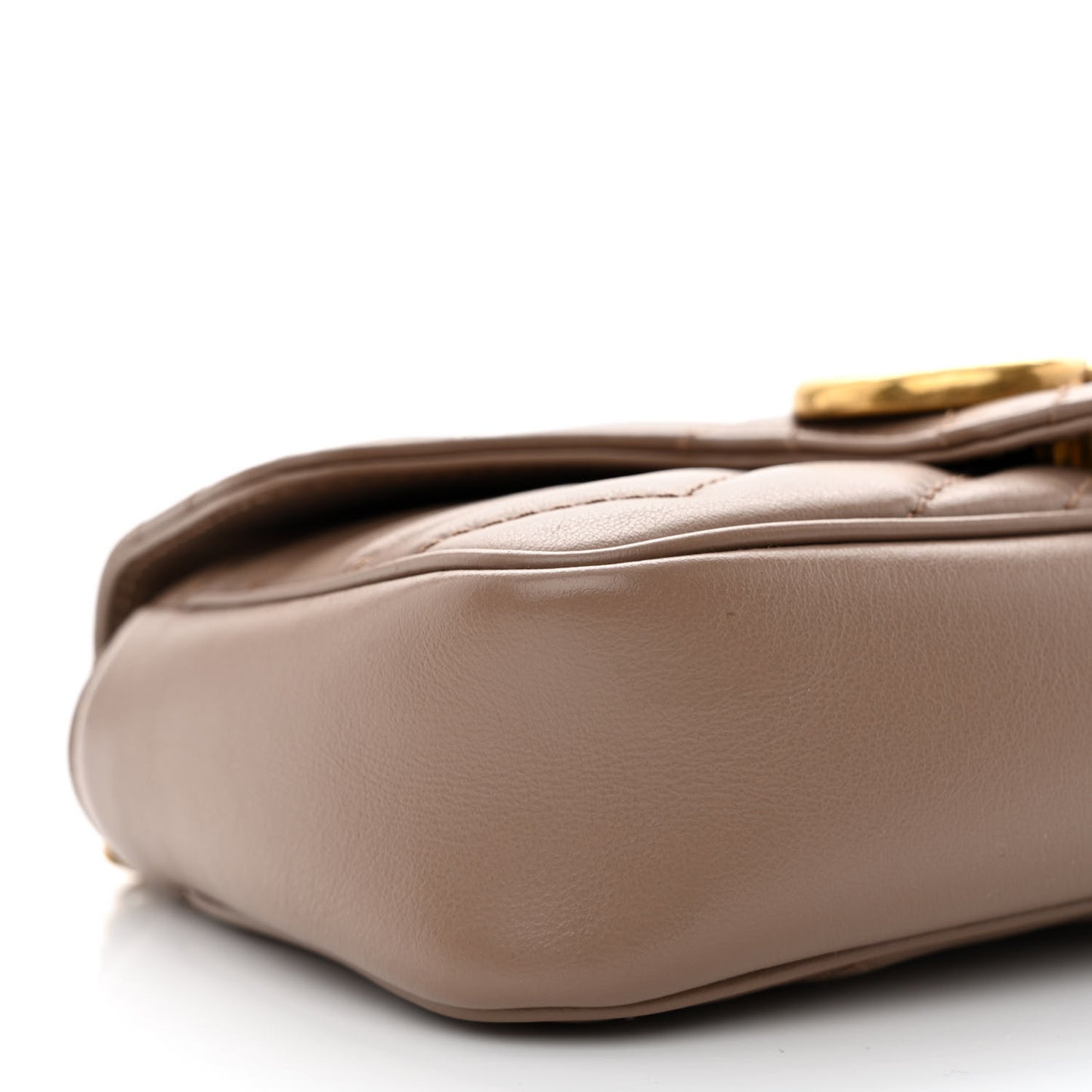 Calfskin Matelasse Super Mini GG Marmont Shoulder Bag Porcelain Rose