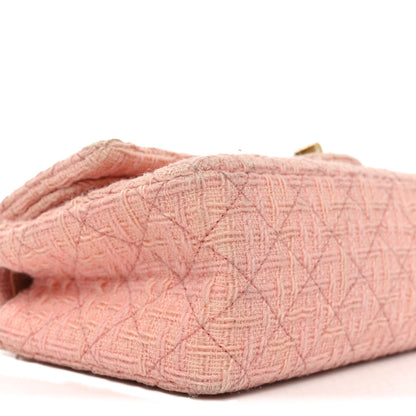 Chanel Wool Tweed Quilted 2.55 Reissue 225 Flap Light Pink 9 of 14