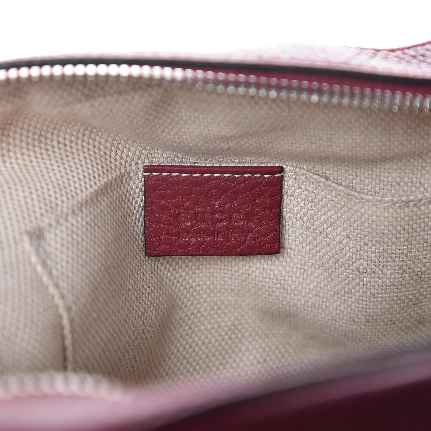 Gucci Pebbled Calfskin Studded Small Soho Disco Bag Soft Burgundy 6 of 8