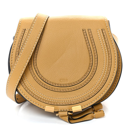 Chloe Calfskin Mini Marcie Round Crossbody Bag Dusty Yellow 1 of 5